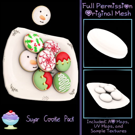 Second Life Marketplace - [Sherbert] Full Perm Sugar Cookie Pack (ADD)